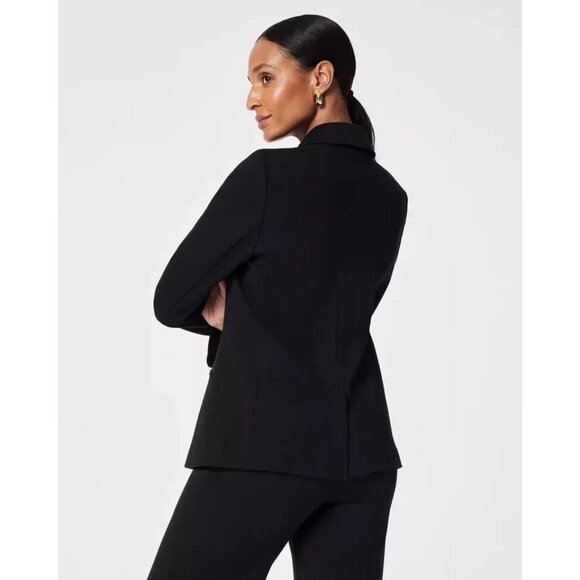 SPANX The Perfect Asymmetrical Blazer Size XL #SJ814 Black New No Tags - Picture 2 of 8
